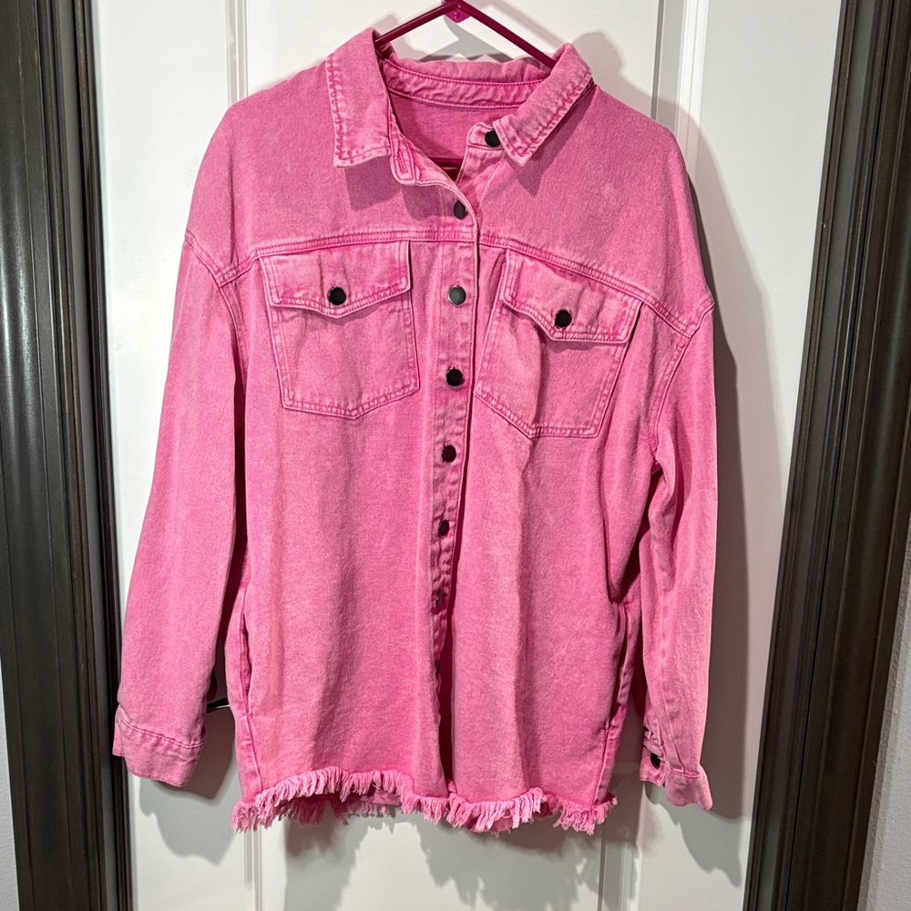 Pink Denim Jacket - image 1